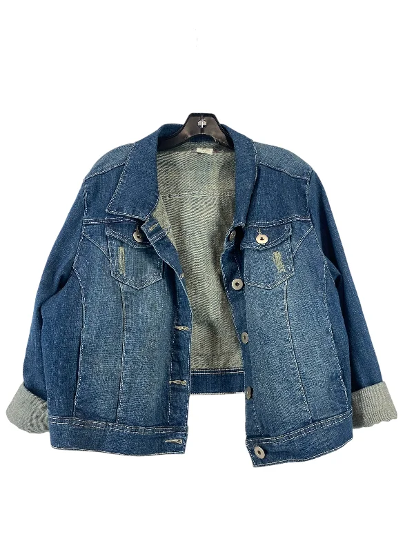 Blue Denim Jacket Denim Clothes Mentor, Size 1x