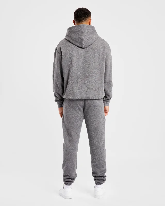 Essential Oversized Hoodie - Charcoal Marl