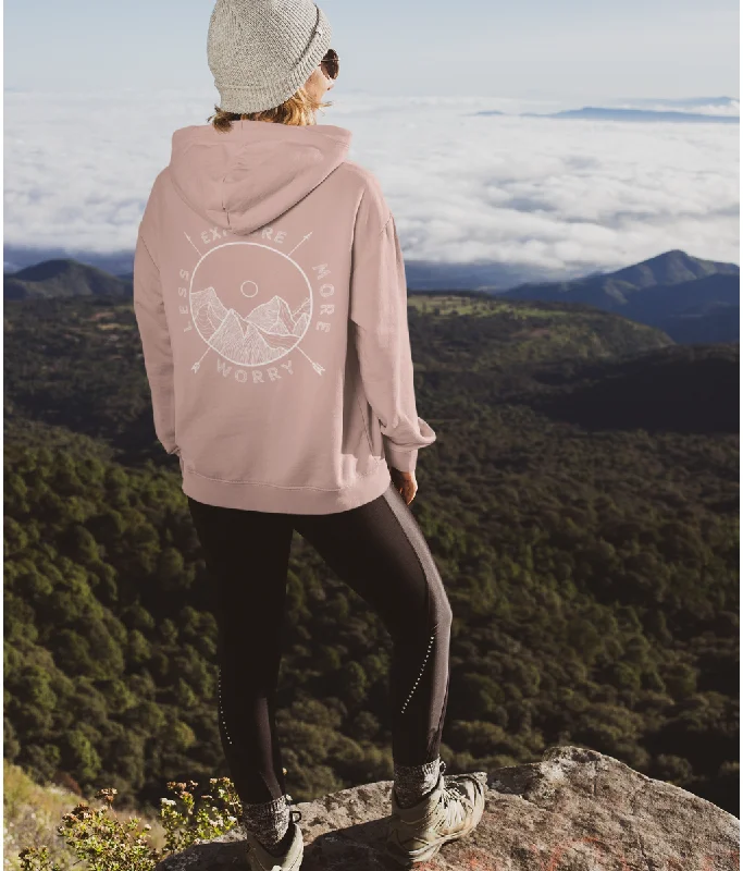 Explore More Worry Less Organic Cotton Hoodie