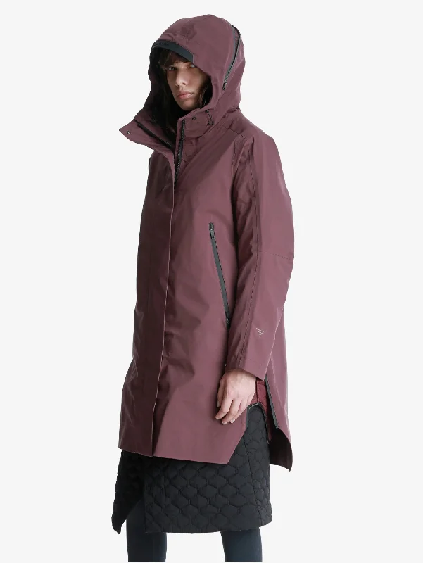 Parka da Donna Tre in Uno Bordeaux