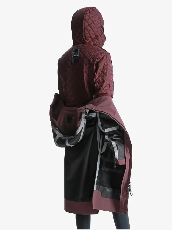 Parka da Donna Tre in Uno Bordeaux