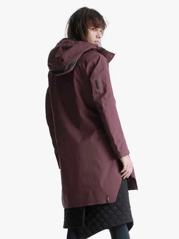 Parka da Donna Tre in Uno Bordeaux