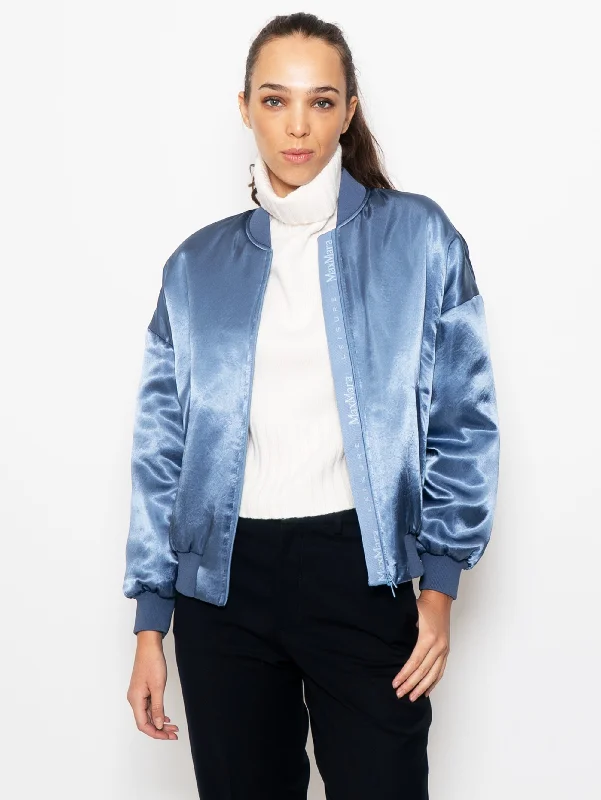 Bomber in Acetato Blu