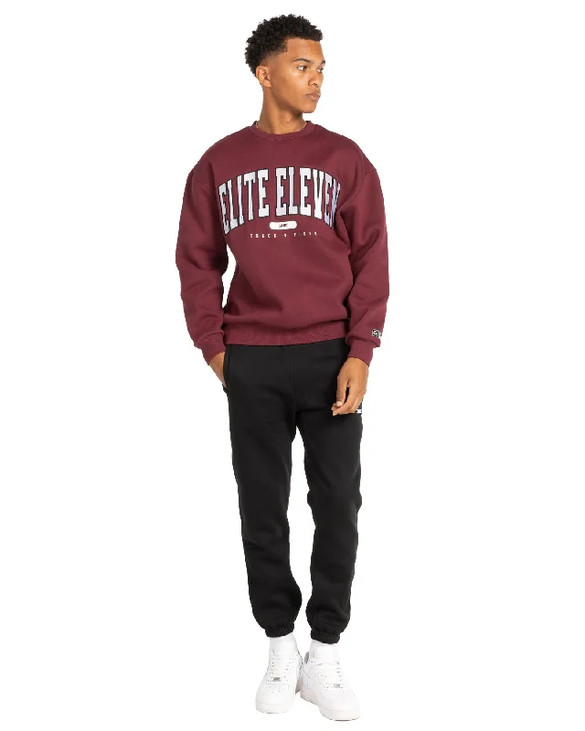 Track & Field Crewneck - Burgundy