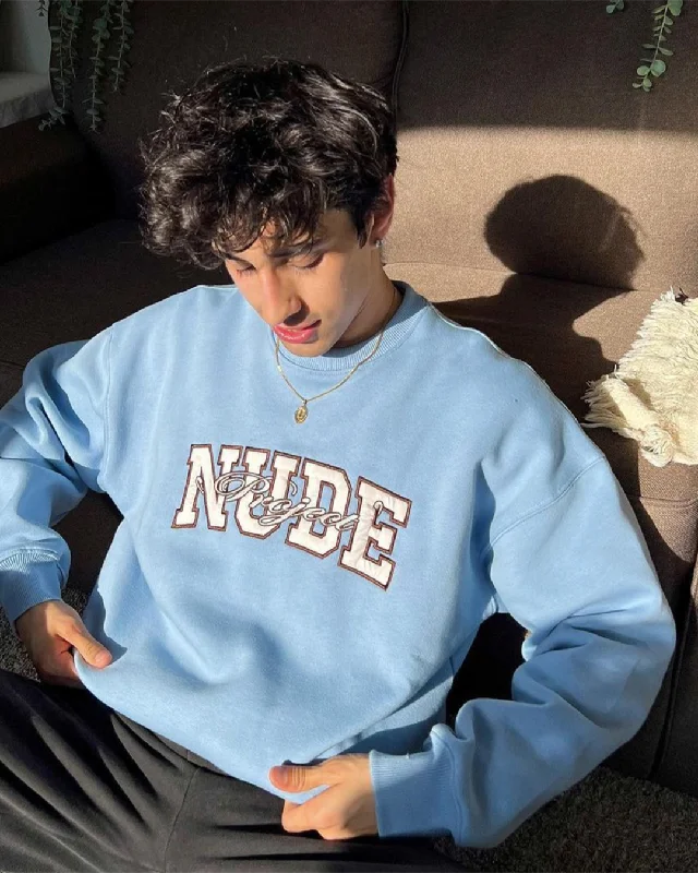 VARSITY CREWNECK BABYBLUE