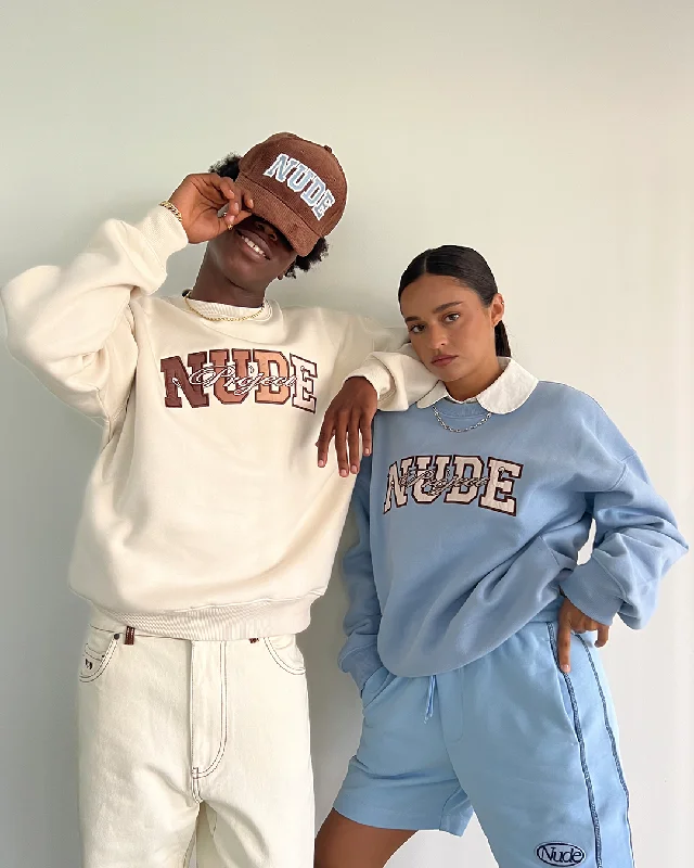 VARSITY CREWNECK BABYBLUE