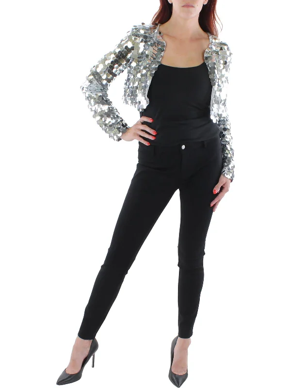 Womens Sequined Crop Bolero