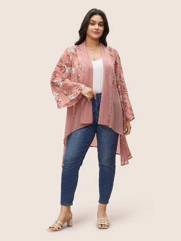 chiffon-jacquard-floral-patchwork-kimono