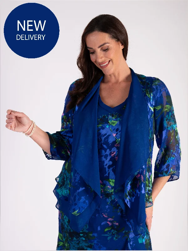 Cobalt Devoree Contrast Layered Shrug