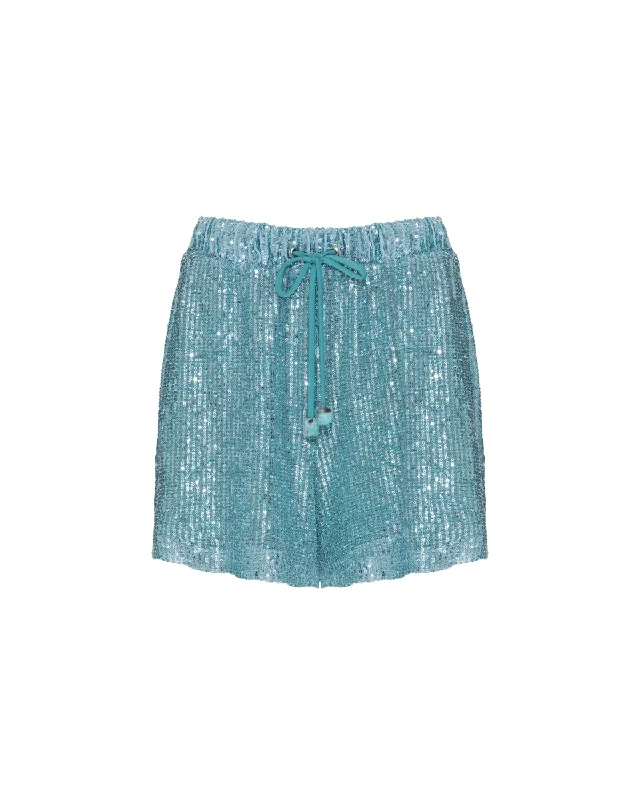 sequin-drawstring-shorts-aqua