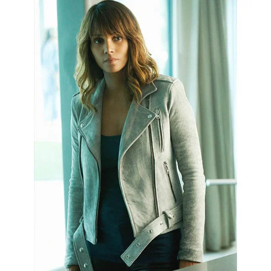 Halle Berry Extant Suede Leather Jacket