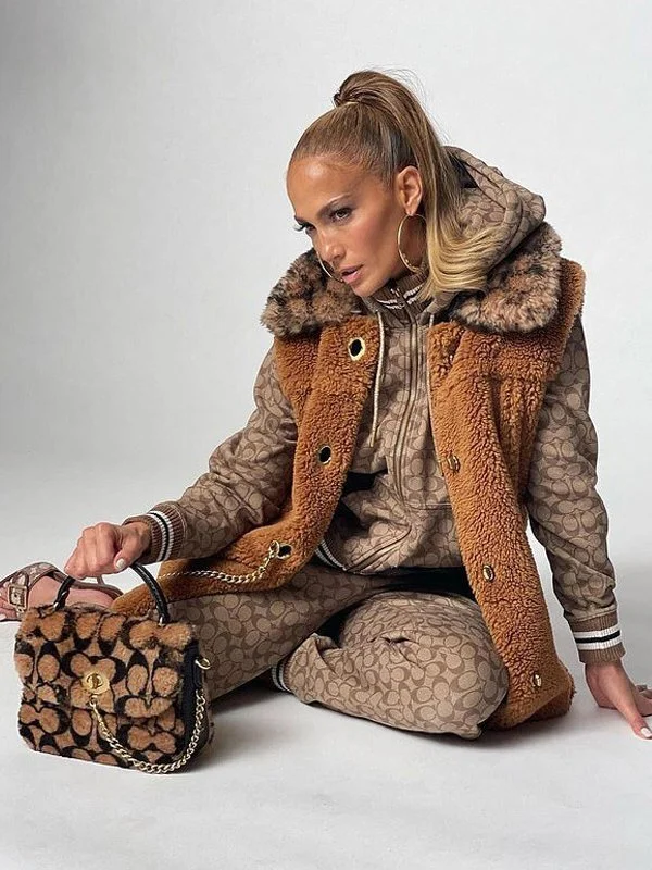 Jennifer Lopez Faux Fur Vest