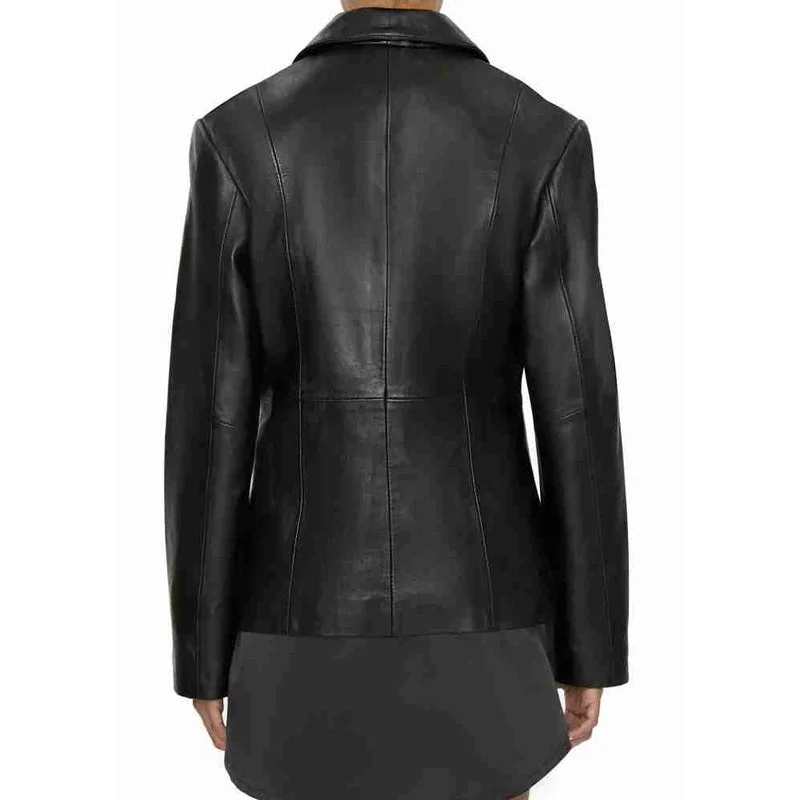 Kendall Jenner Black Leather Blazer