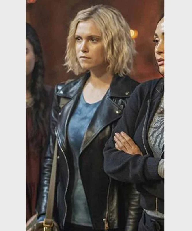 The 100 S07 Clarke Griffin Black Leather Jacket