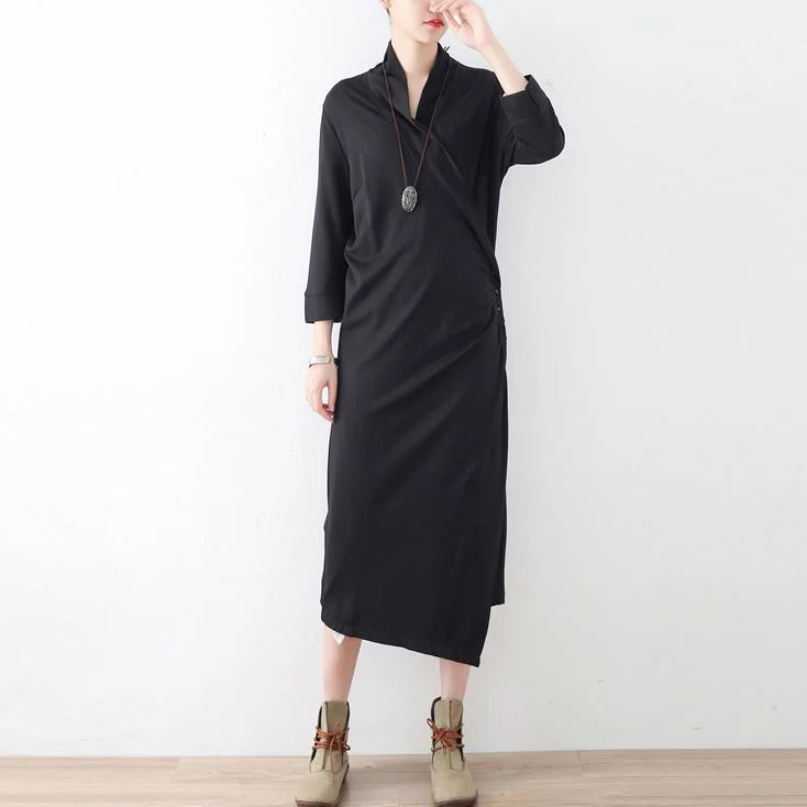 new autumn original black casual cotton coat plus size slim trench coats