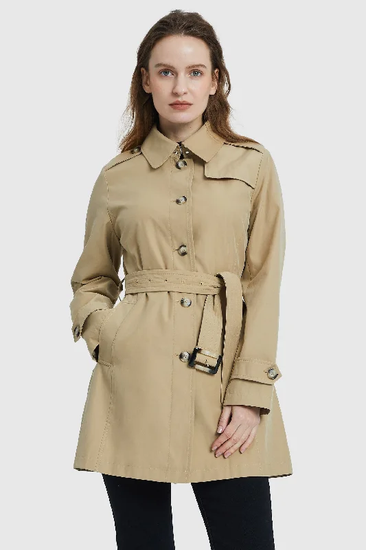 Windproof Classic Slim Belted Trench Coat