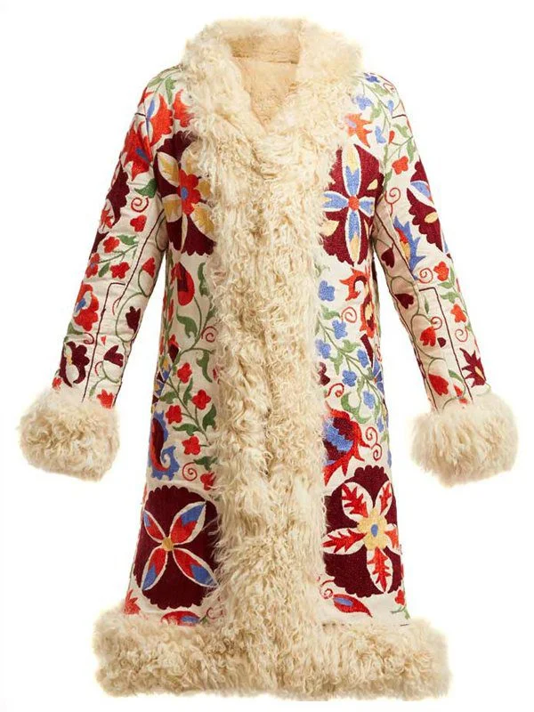 Women Shearling Hannah Floral Coat