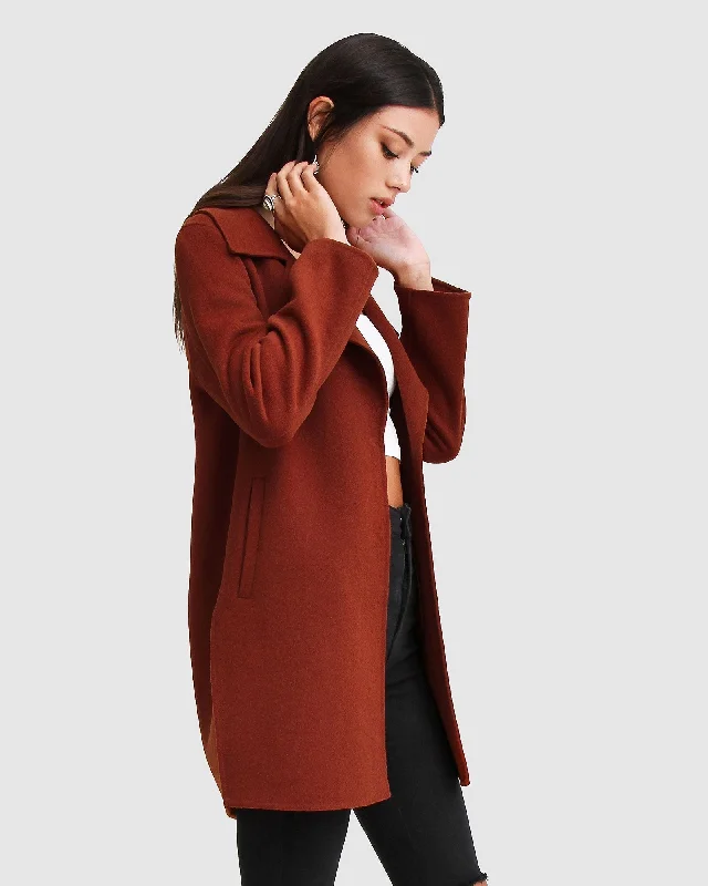 NEW FIT Ex-Boyfriend Wool Blend Oversized Jacket - Caramel