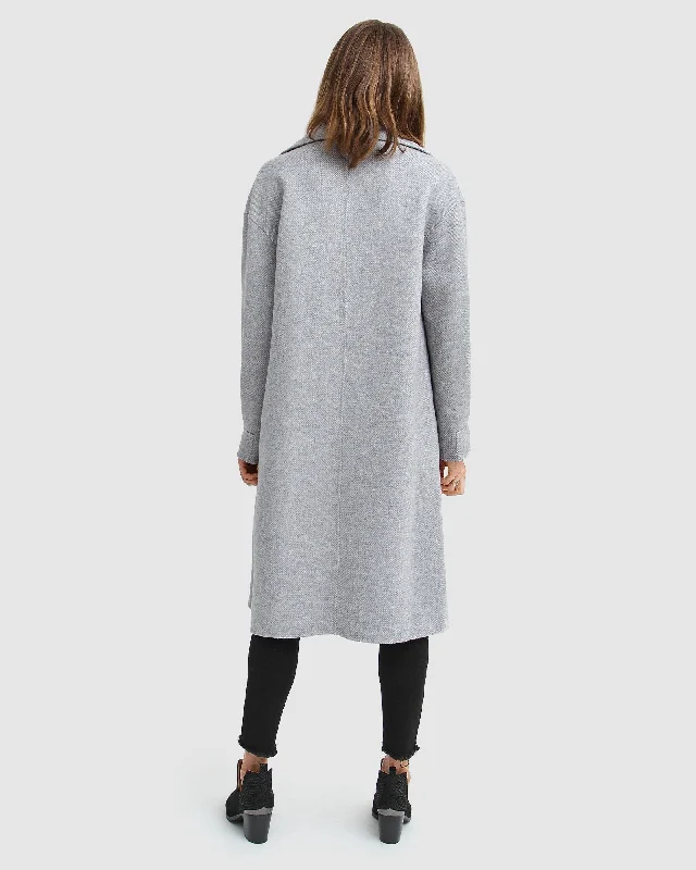 Dream Lover Loose Fit Wool Blend Coat - Grey