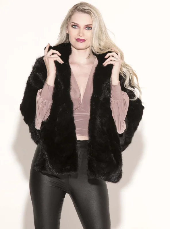 Sectioned Mink Fur Stole