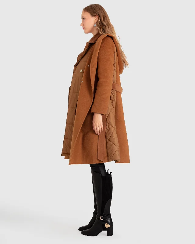 Walk Me Home Convertible Coat - Camel