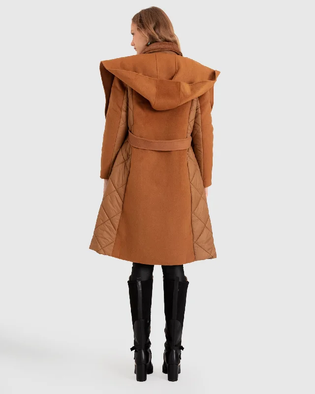 Walk Me Home Convertible Coat - Camel