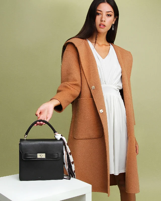 Walk This Way Wool Blend Oversized Coat - Camel