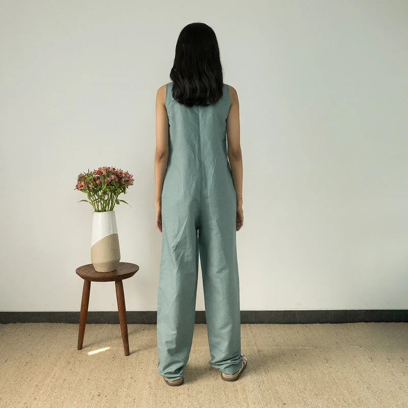 Women Jumpsuit | Hemp Cotton | Relaxed Fit | Blue