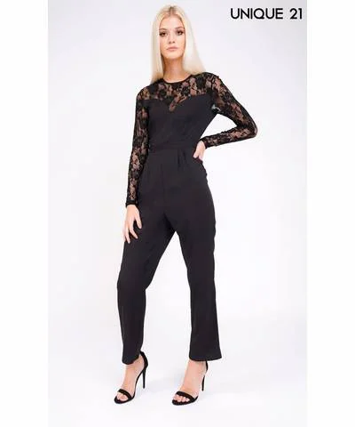 Black Lace Jumpsuit