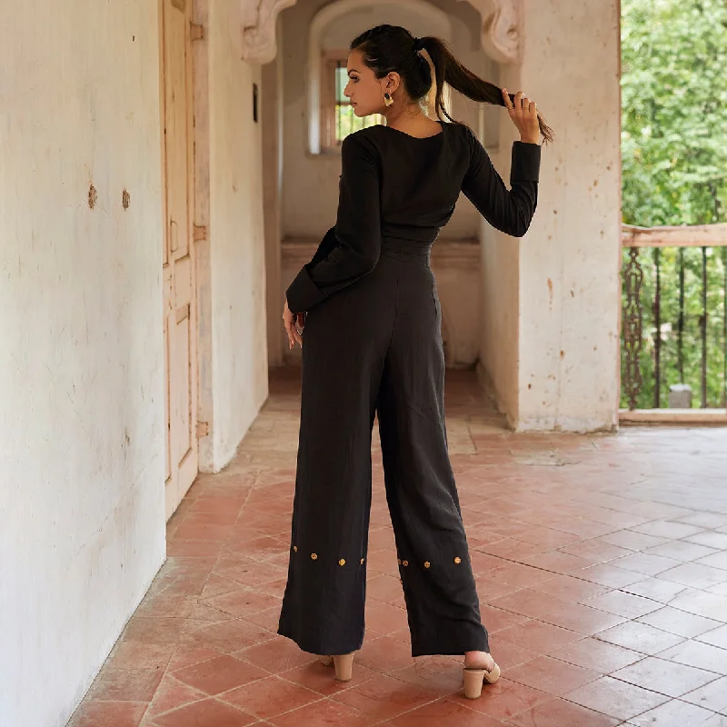 Black Jumpsuit for Women | Kala Cotton & Bamboo Hemp