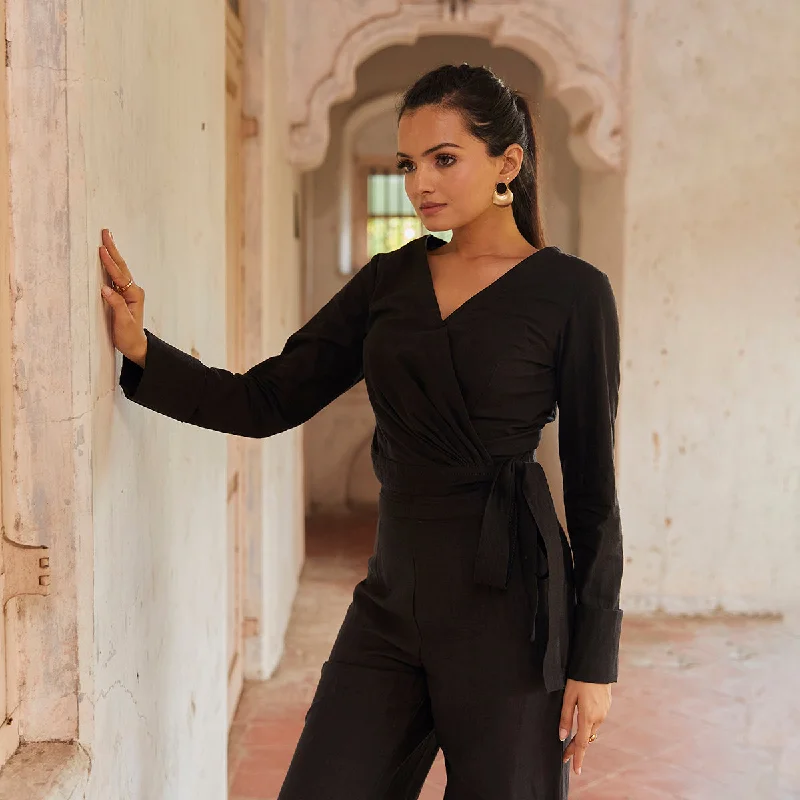 Black Jumpsuit for Women | Kala Cotton & Bamboo Hemp