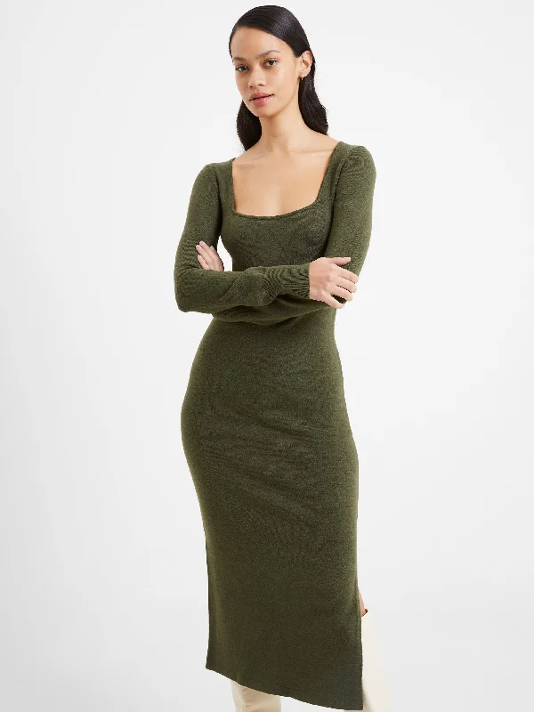 Babysoft Square Neck Midi Dress