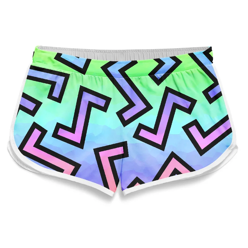 80s Rainbow Women's Retro Shorts