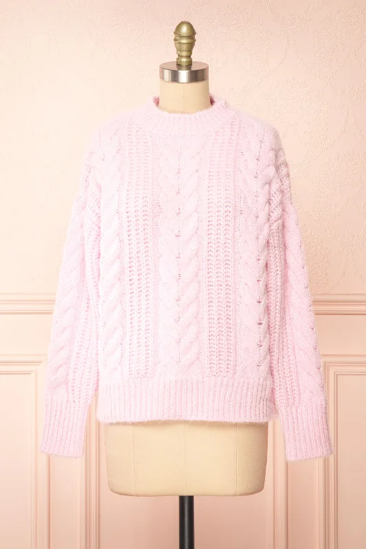 Aishlee Pink | Oversized Knit Sweater