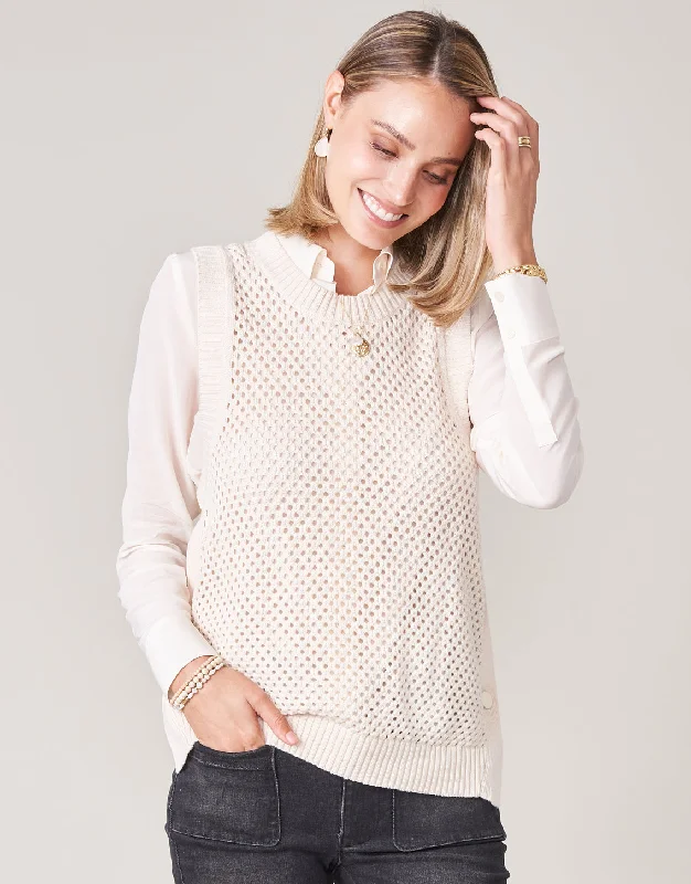 Anette Sweater Vest Sand Dollar