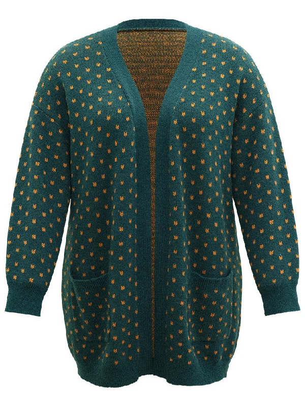 anti-pilling-geometric-pocket-open-front-cardigan