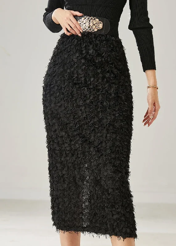 art-black-silm-fit-side-open-knit-skirt-summer