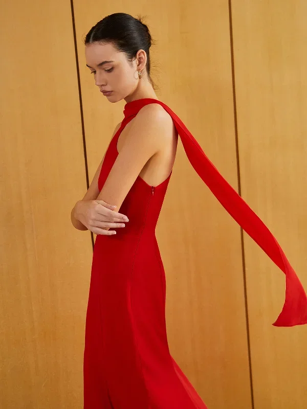 asymmetrical-neck-long-dress