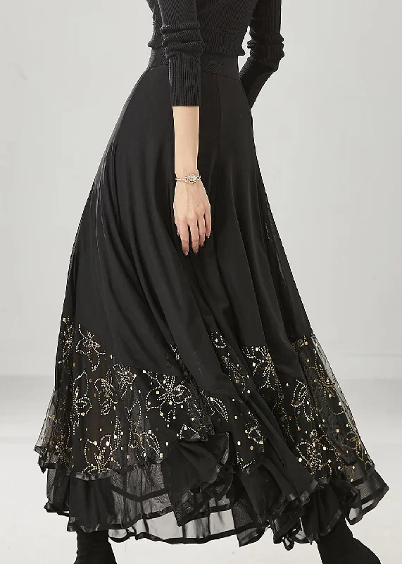 beautiful-black-exra-large-hem-chiffon-dance-skirts-spring