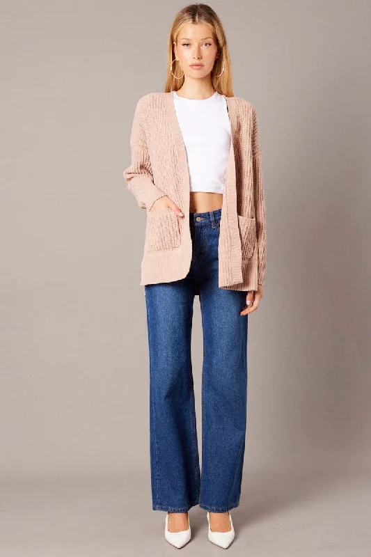 beige-knit-cardigan-longline-chenille-kn2474-45j-2