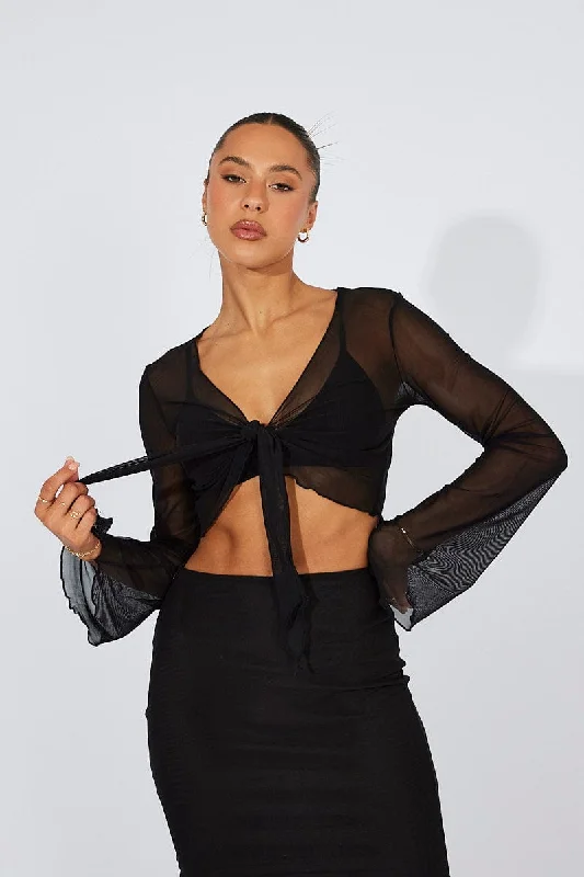 black-bolero-tie-front-long-sleeve-mesh-oj1124-84w