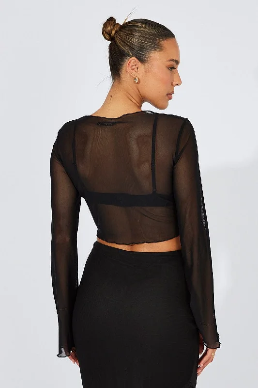 black-bolero-tie-front-long-sleeve-mesh-oj1124-84w