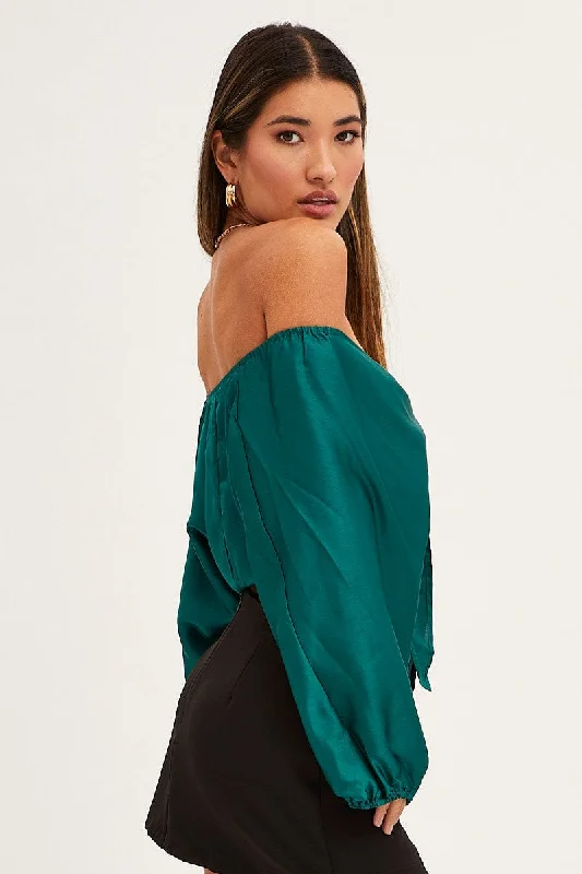 blue-bolero-3-4-sleeve-tie-front-crop-satin-oj1036a-36w