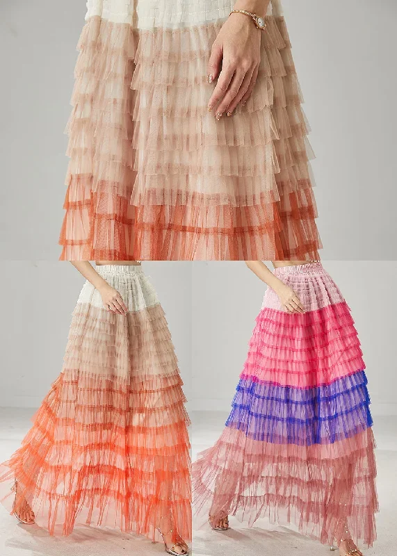 blue-patchwork-tulle-beach-skirts-layered-ruffled-summer