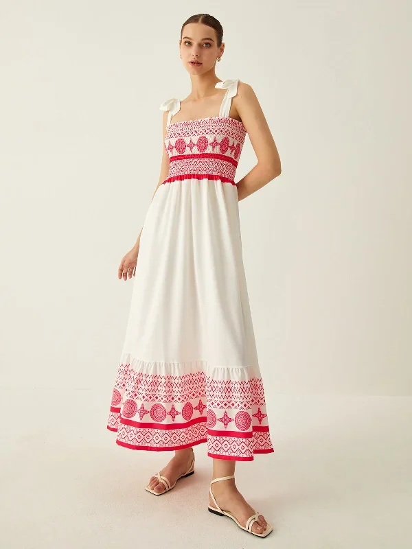 bohemian-print-elastic-long-dress