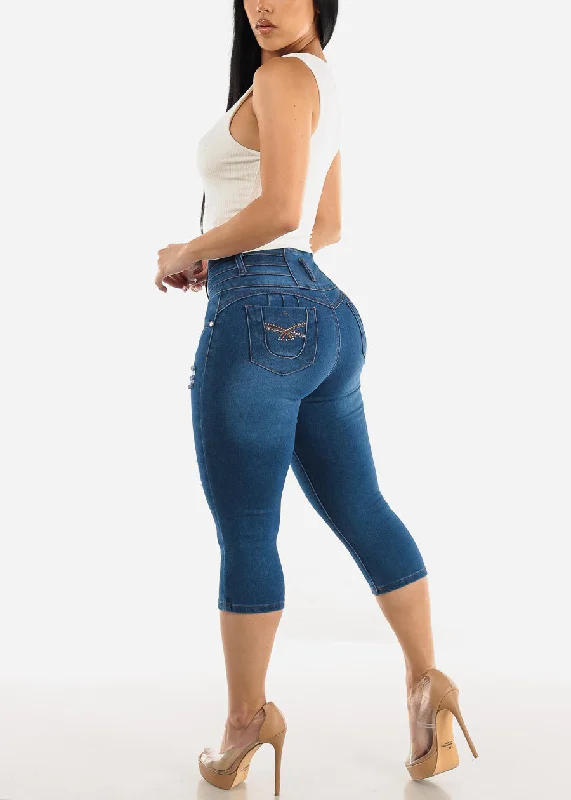 butt-lifting-high-waisted-ripped-denim-capris-7sh012indigo