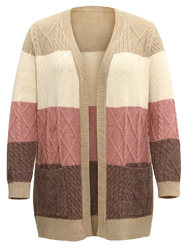 cable-knit-colorblock-patched-pocket-cardigan