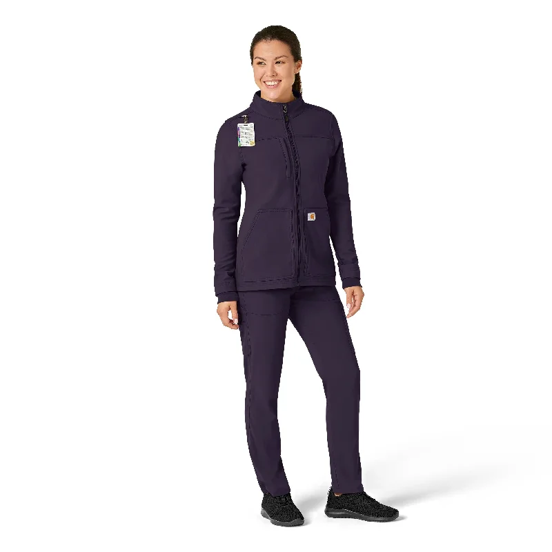 carhartt-rugged-flex-womens-bonded-fleece-jacket-black-plum