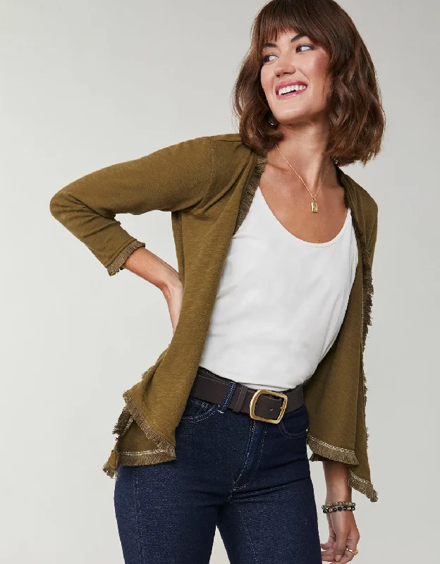 Clara Convertible Cardigan Olive