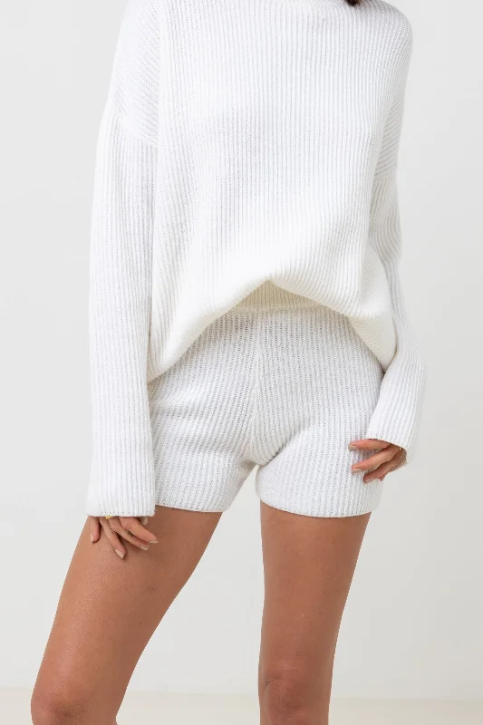 Classic Knit Short Cream